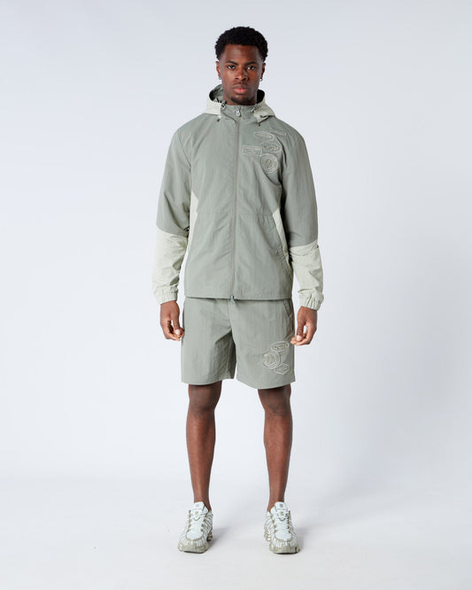 Angle Badge Windbreaker Sage