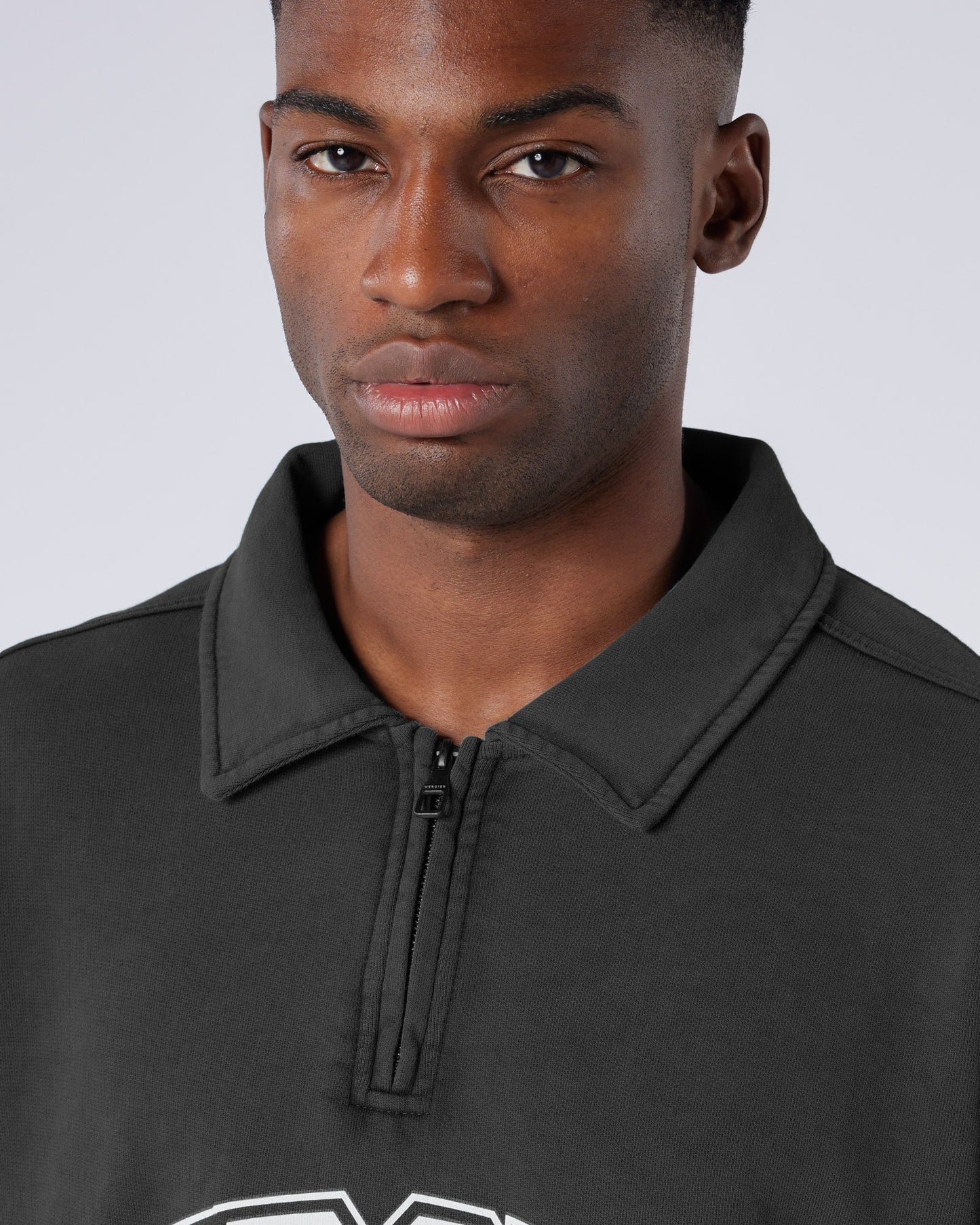Homerun 1/4 Zip Washed Black