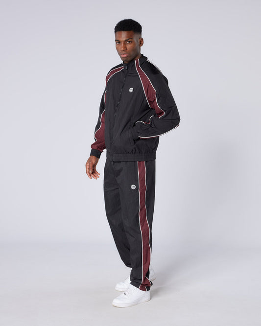 Homerun Track Top Black Burgundy