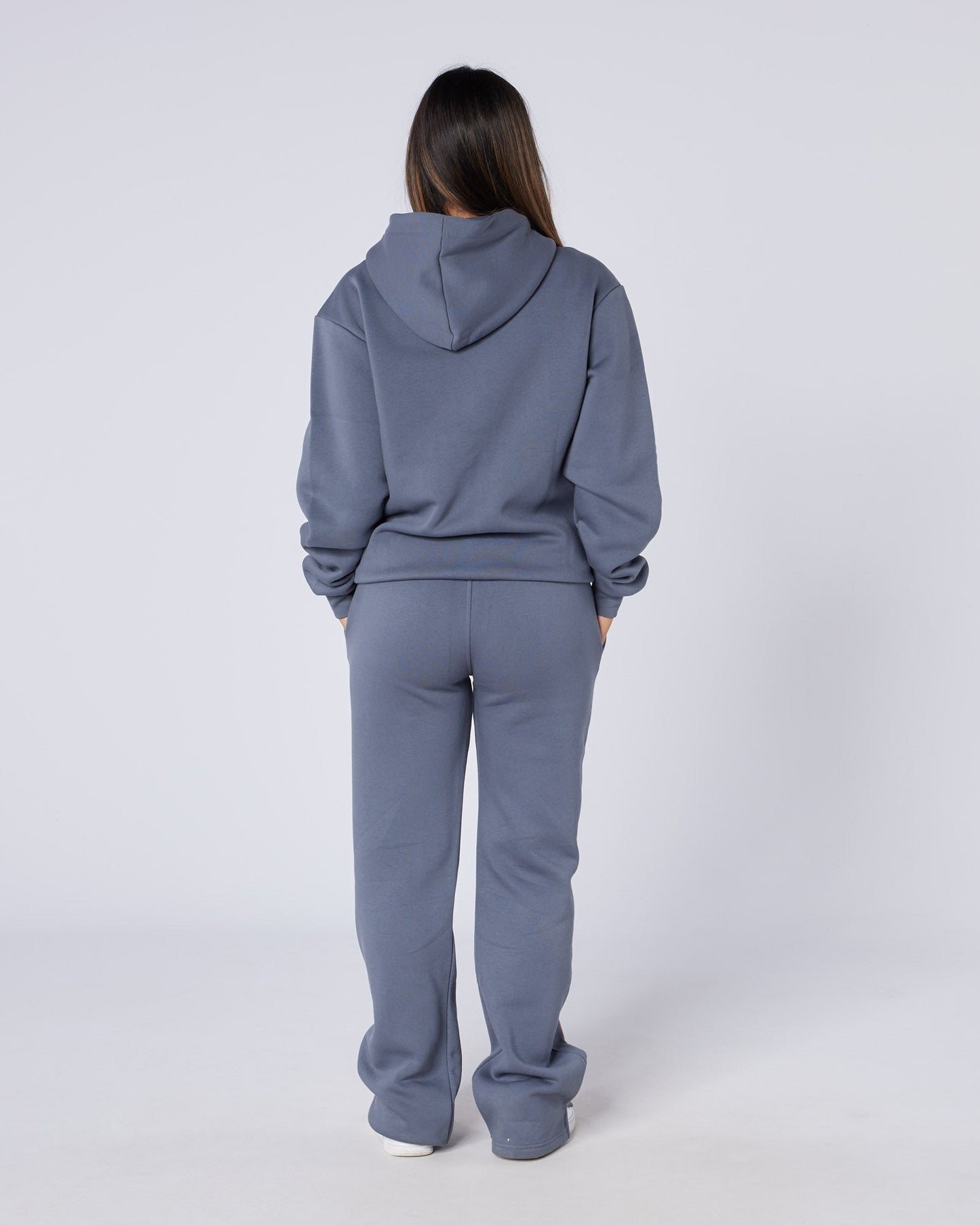 Womens New Wave Badge Hoodie Grey