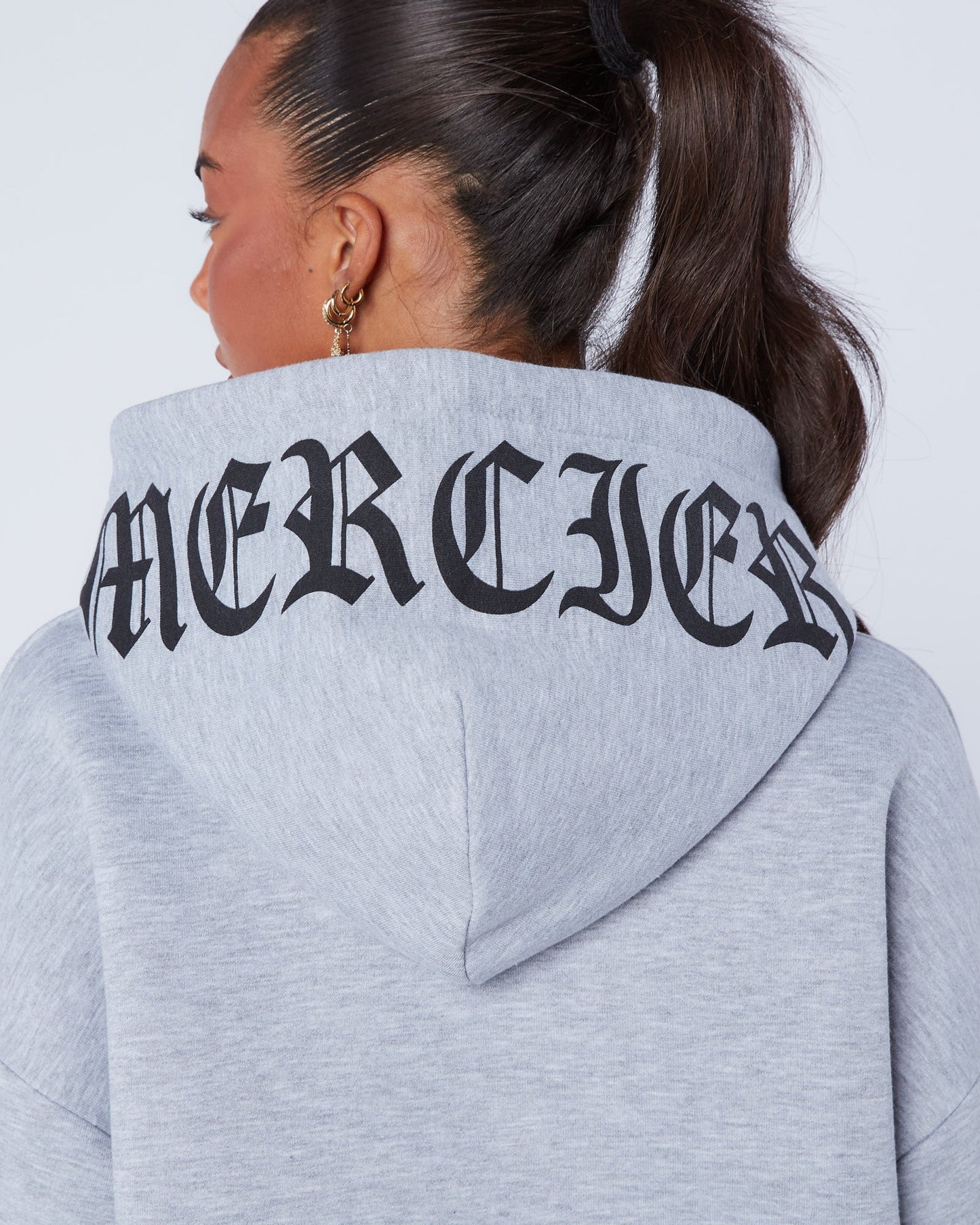 Womens Gothic Zip Hoodie Grey