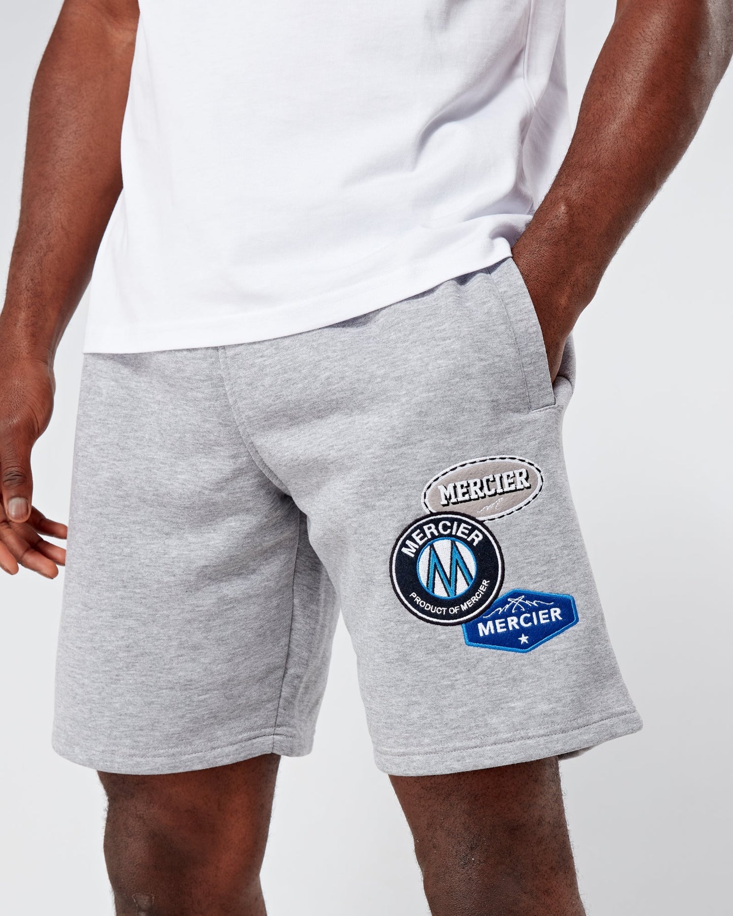 OG Mercier Badge Shorts Grey Marl