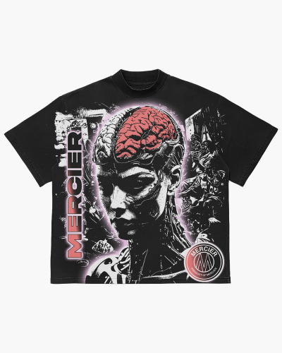 Sci-Fi relaxed Vintage Black Tshirt