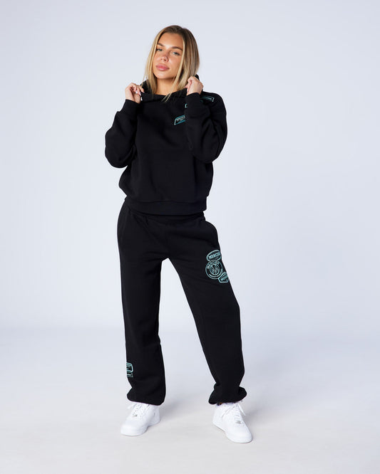 Womens OG Badge Joggers Black Tiffany