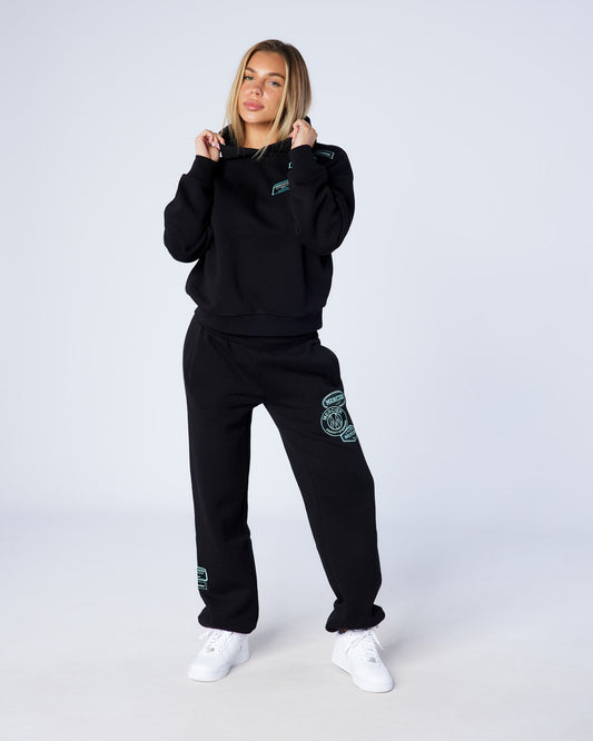 Womens OG Badge Joggers Black Tiffany