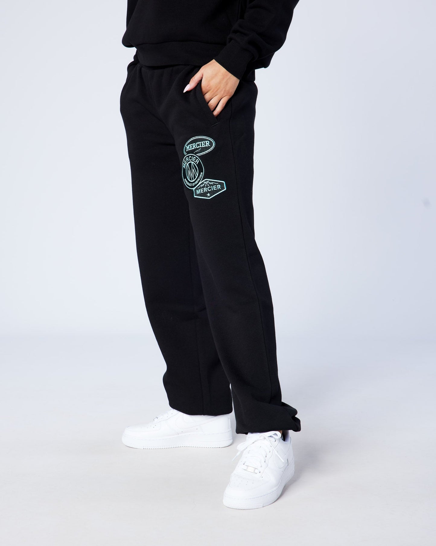Womens OG Badge Joggers Black Tiffany