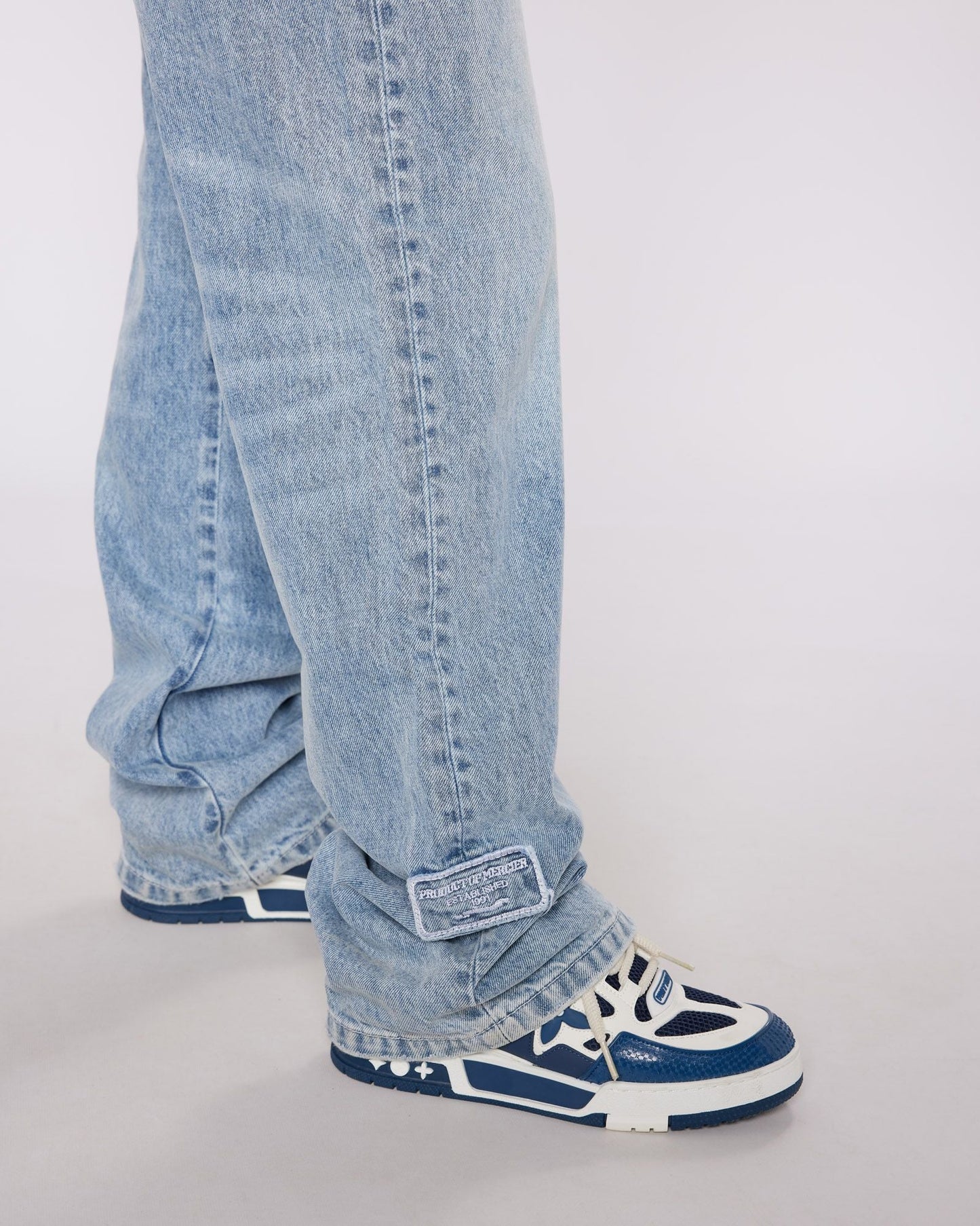 Womens OG Denim Stitch Badge Jeans Stonewash
