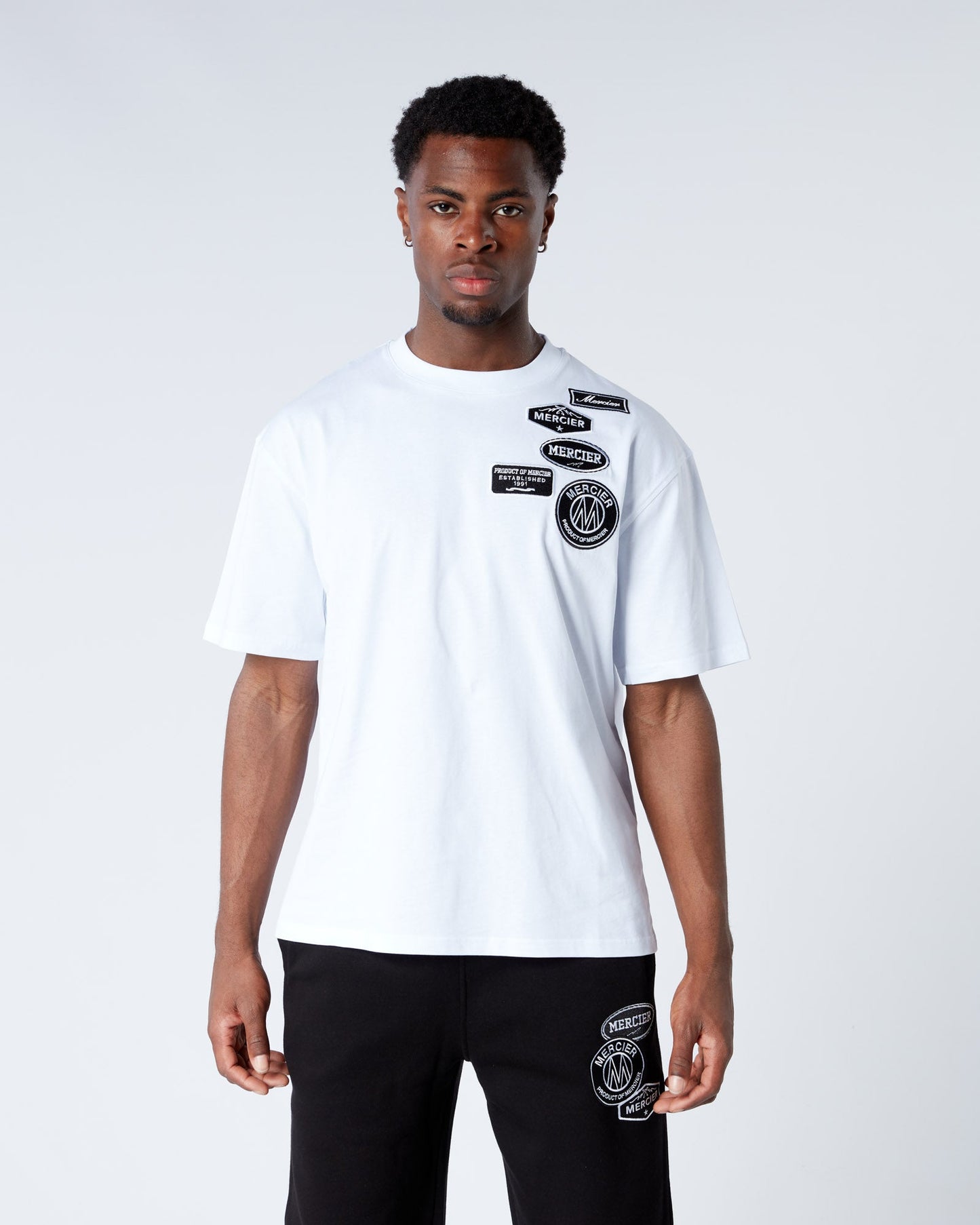Mono Badge Relaxed Tshirt White