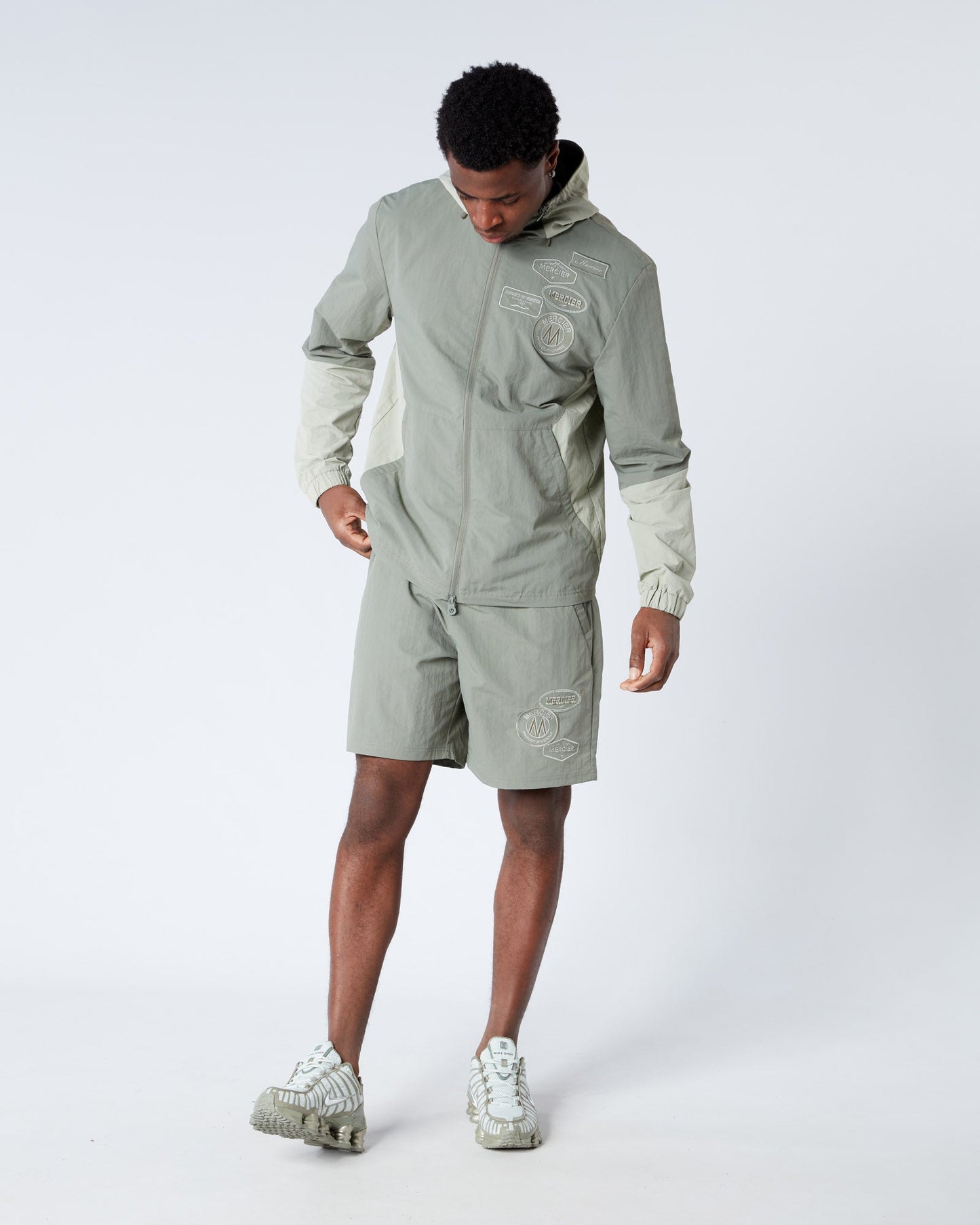 Angle Badge Shorts Sage