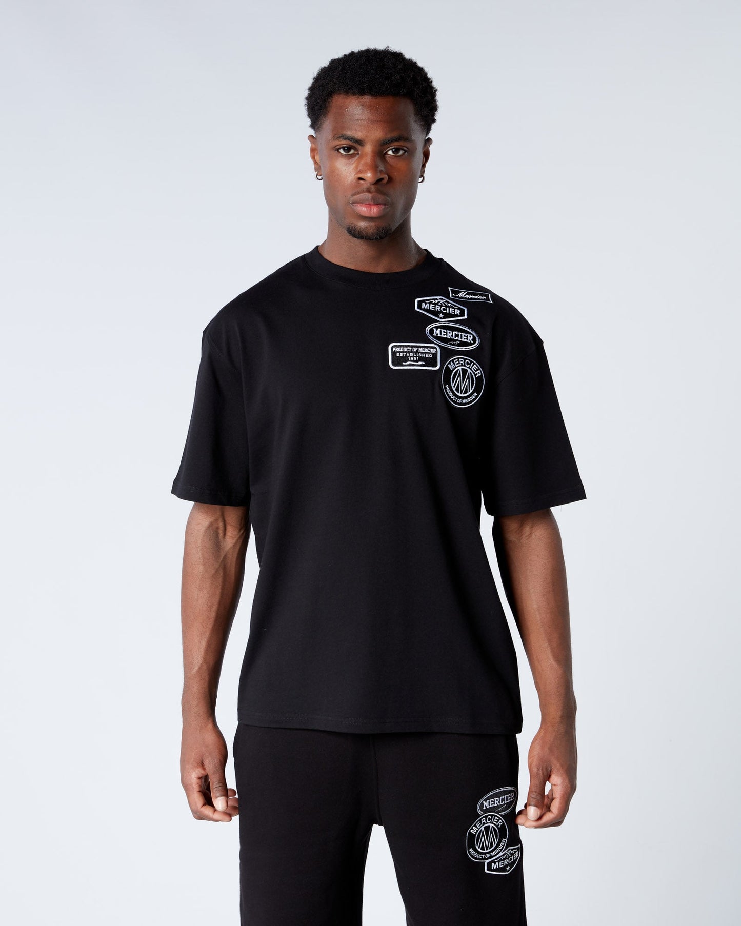 Mono Badge Relaxed Tshirt Black