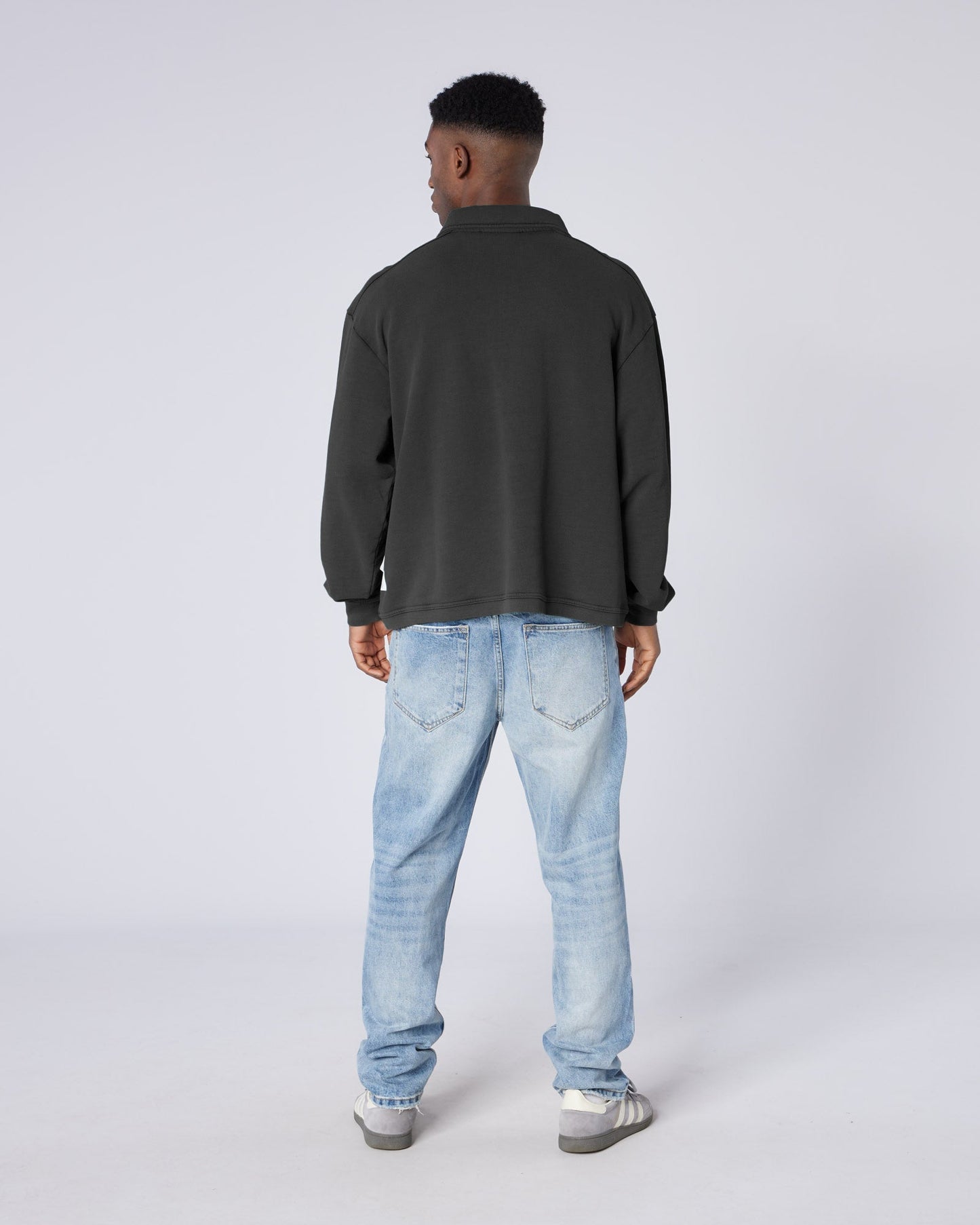 Homerun 1/4 Zip Washed Black