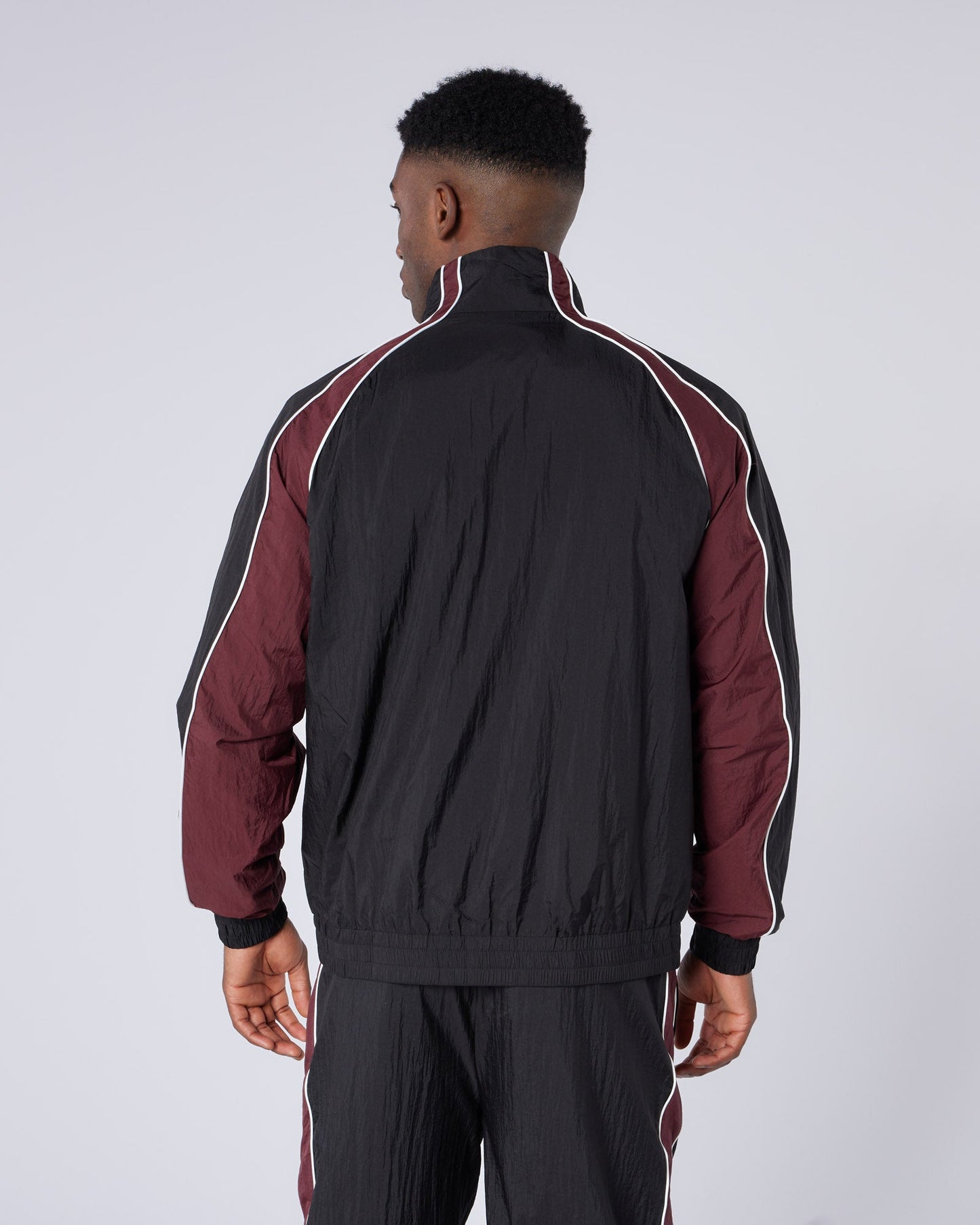 Homerun Track Top Black Burgundy