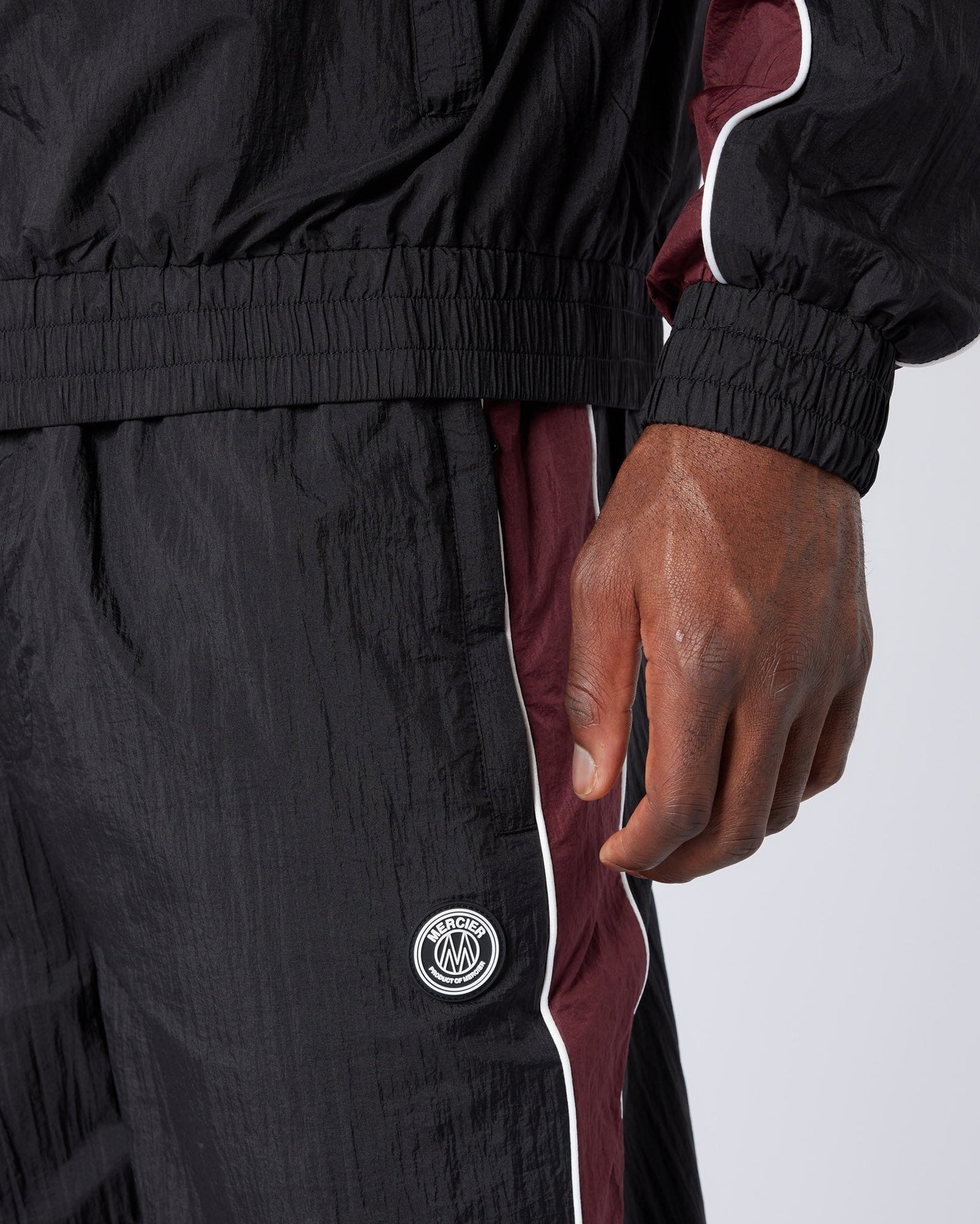 Homerun Track Pants Black Burgundy