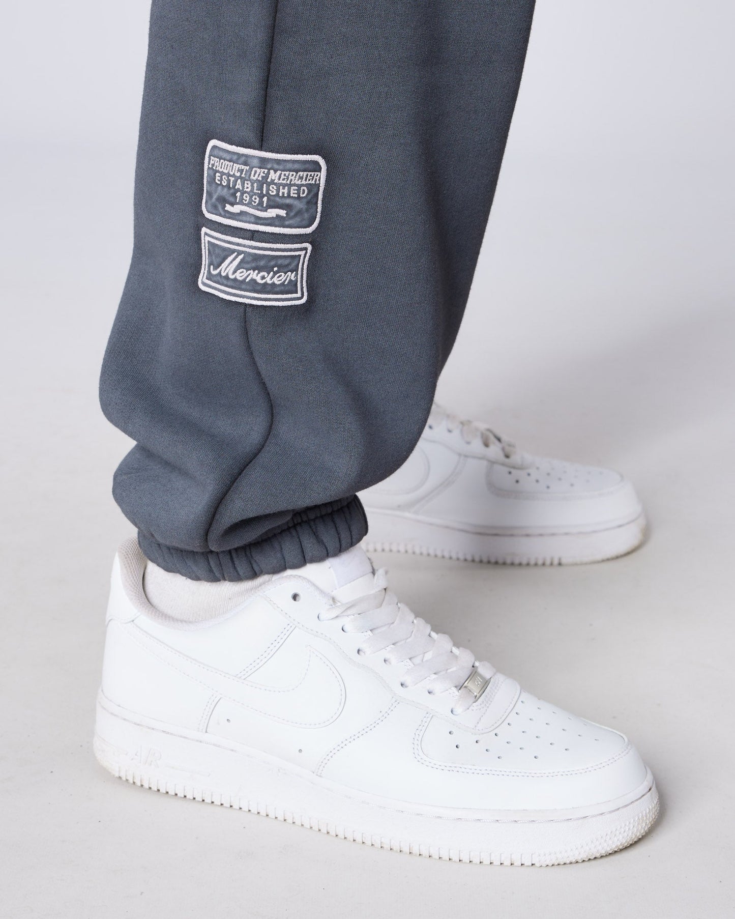 Washed Badge Joggers Black