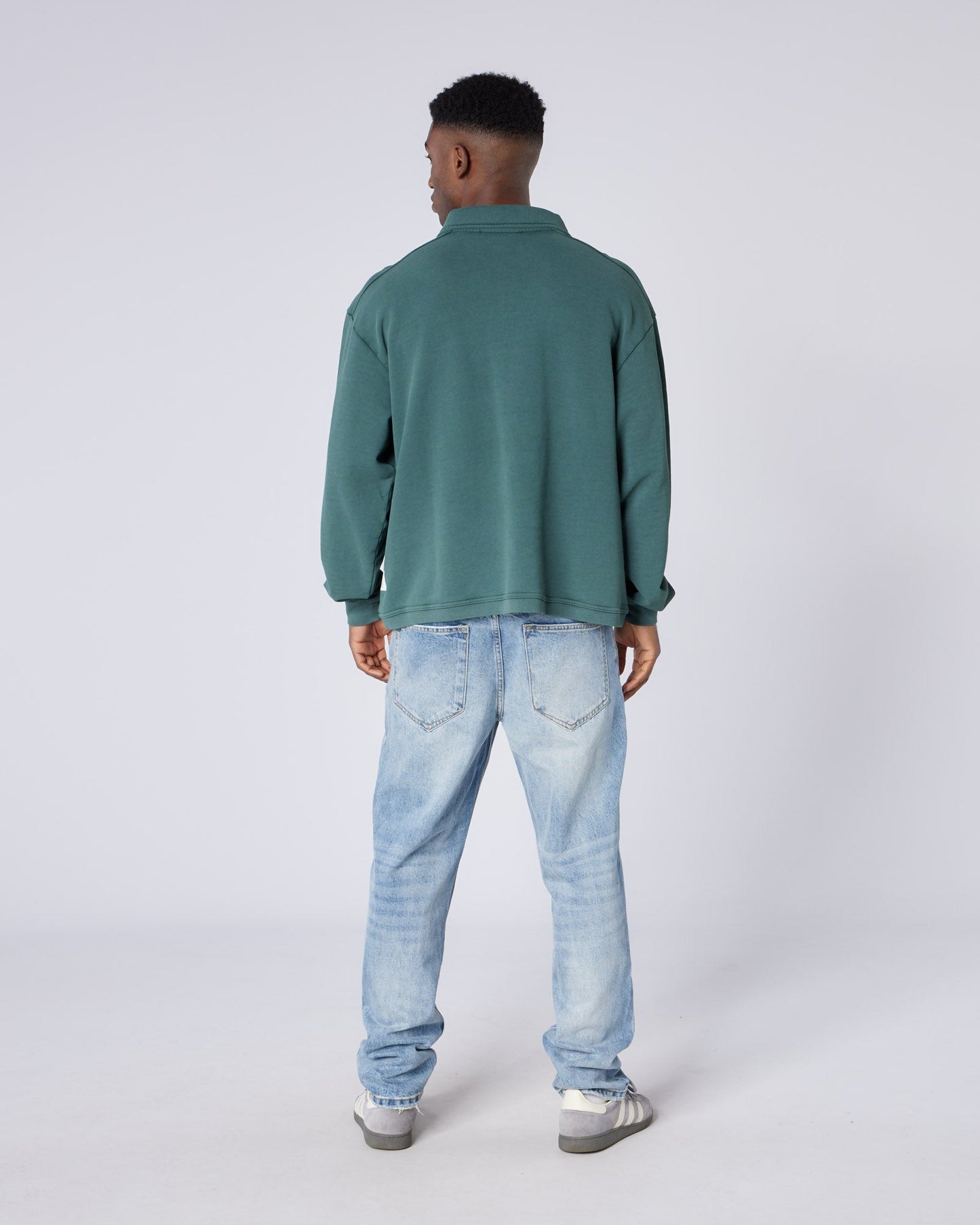 Homerun 1/4 Zip Washed Green