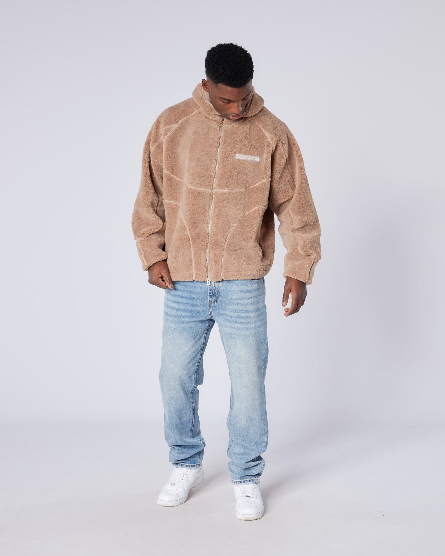 Tapered Washed Denim Jeans