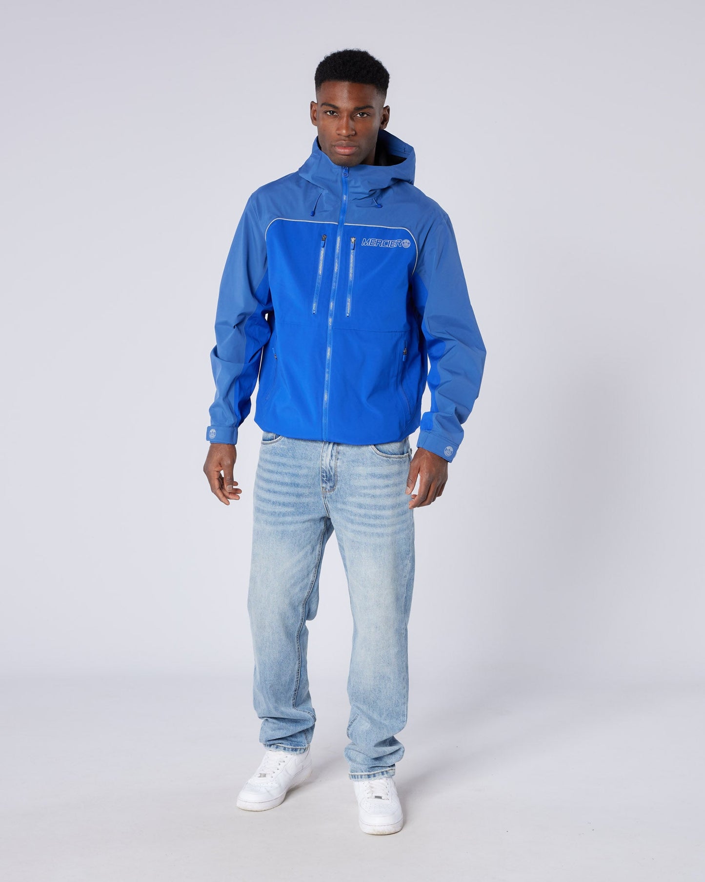 Tapered Washed Denim Jeans