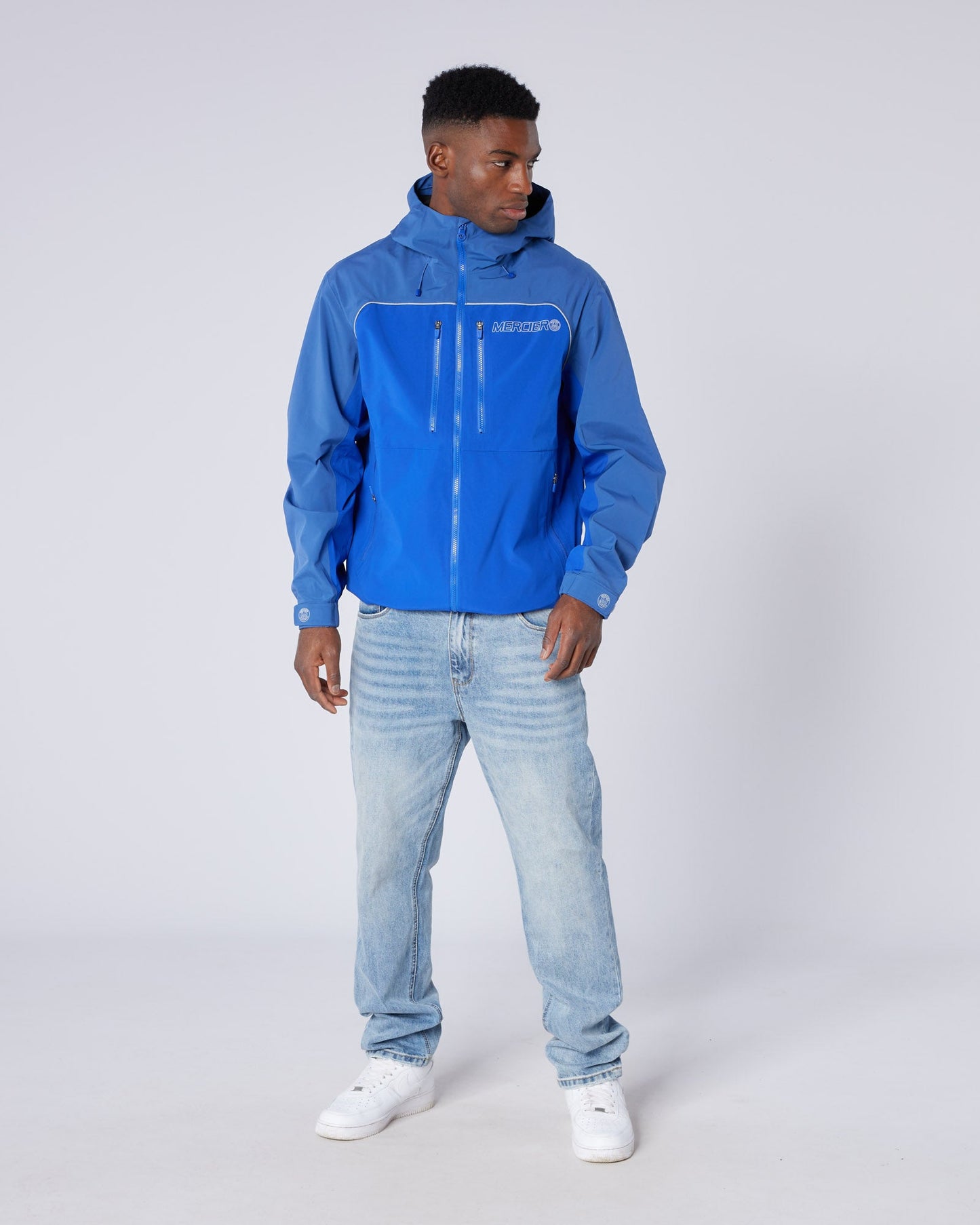 Tapered Washed Denim Jeans
