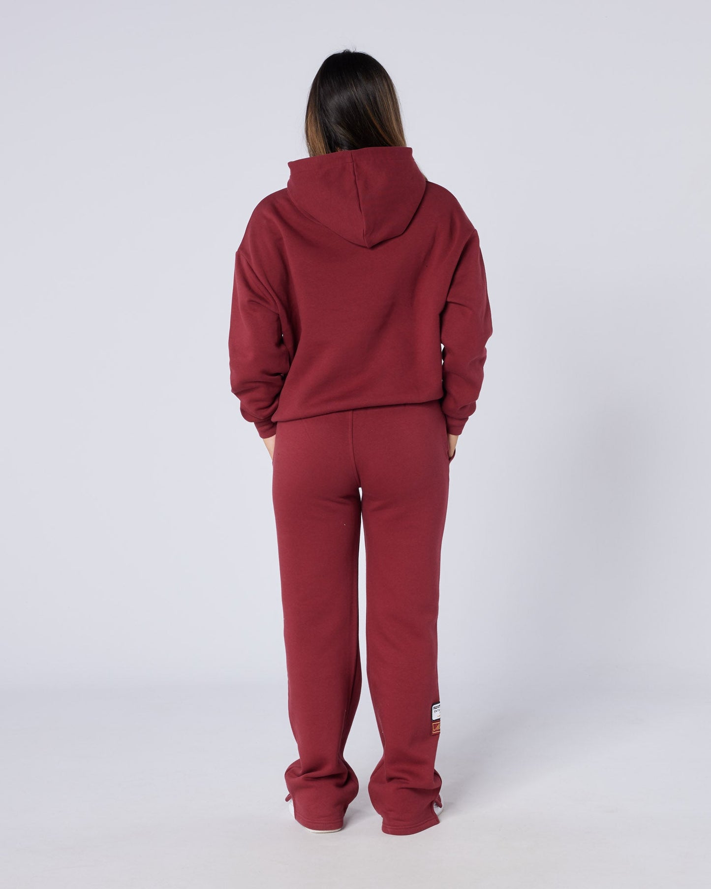 Womens Relaxed OG Badge Hoodie Cabernet