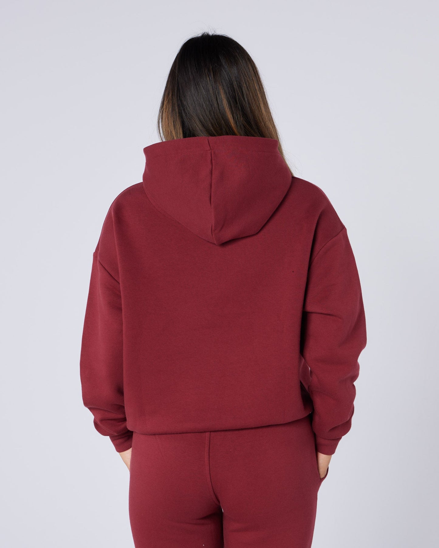 Womens Relaxed OG Badge Hoodie Cabernet
