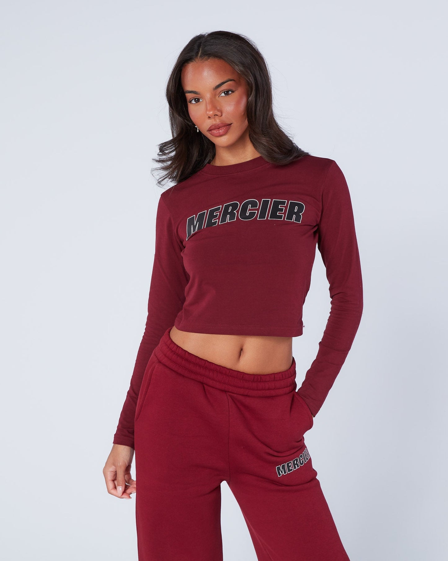 Womens Player LS Tee Maroon