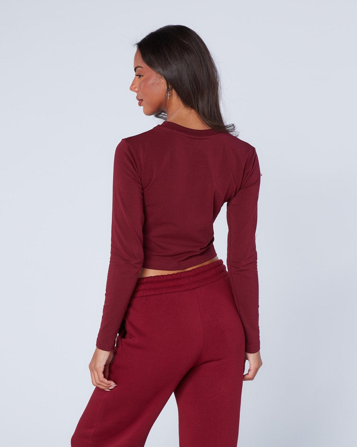 Womens Player LS Tee Maroon