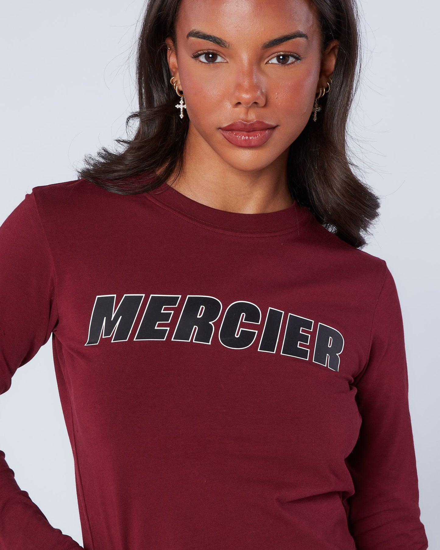Womens Player LS Tee Maroon