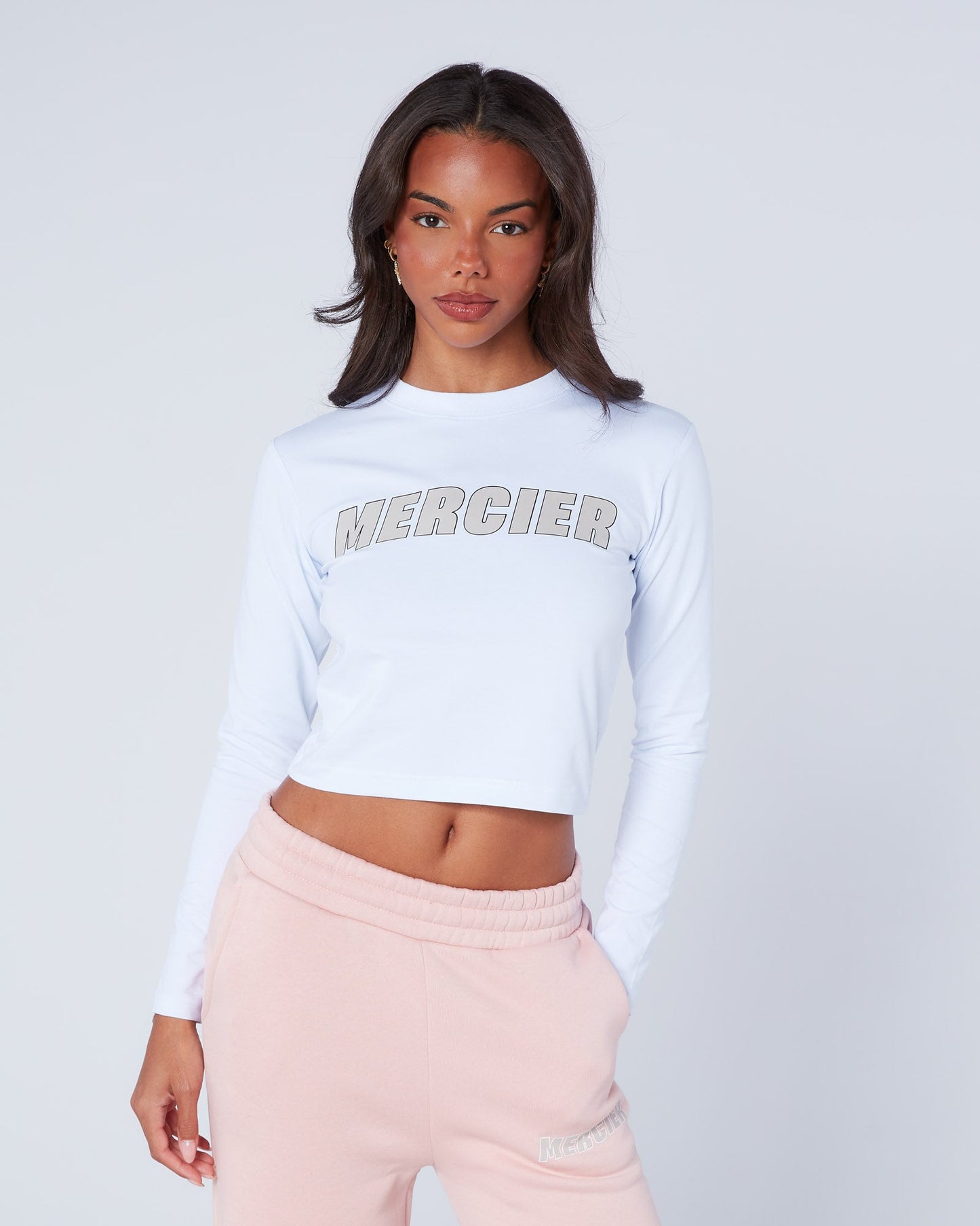 Womens Player LS Tee Blush White