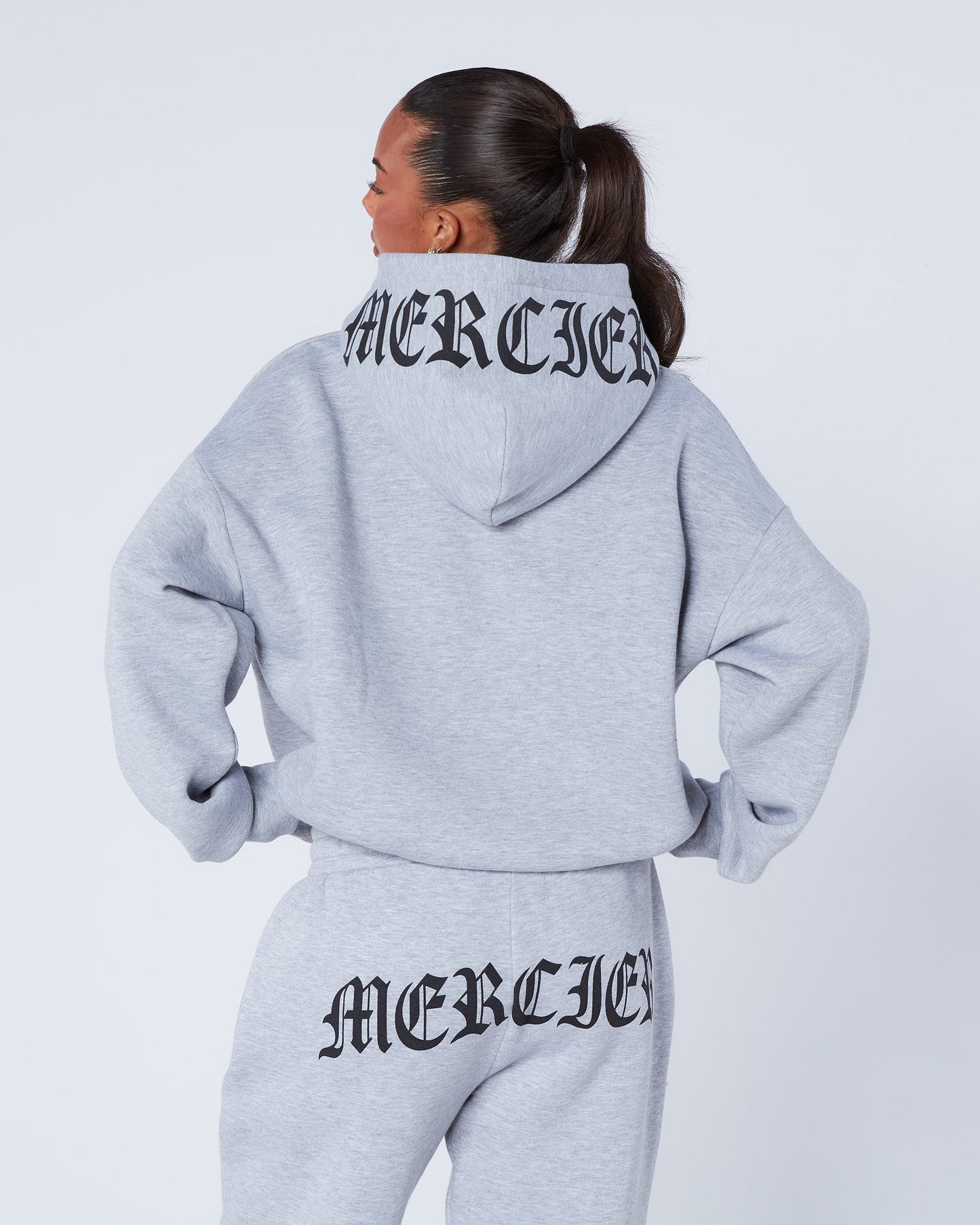 Womens Gothic Zip Hoodie Grey