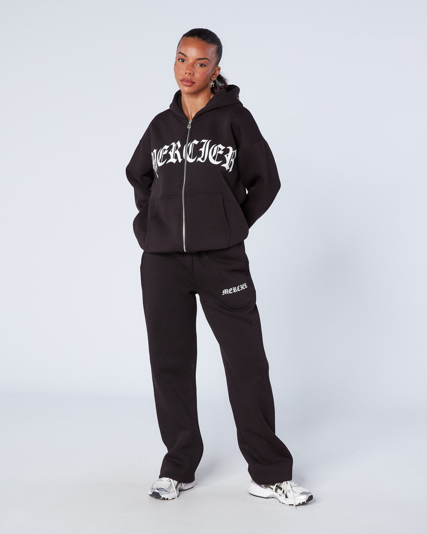 Womens Gothic Zip Hoodie Black