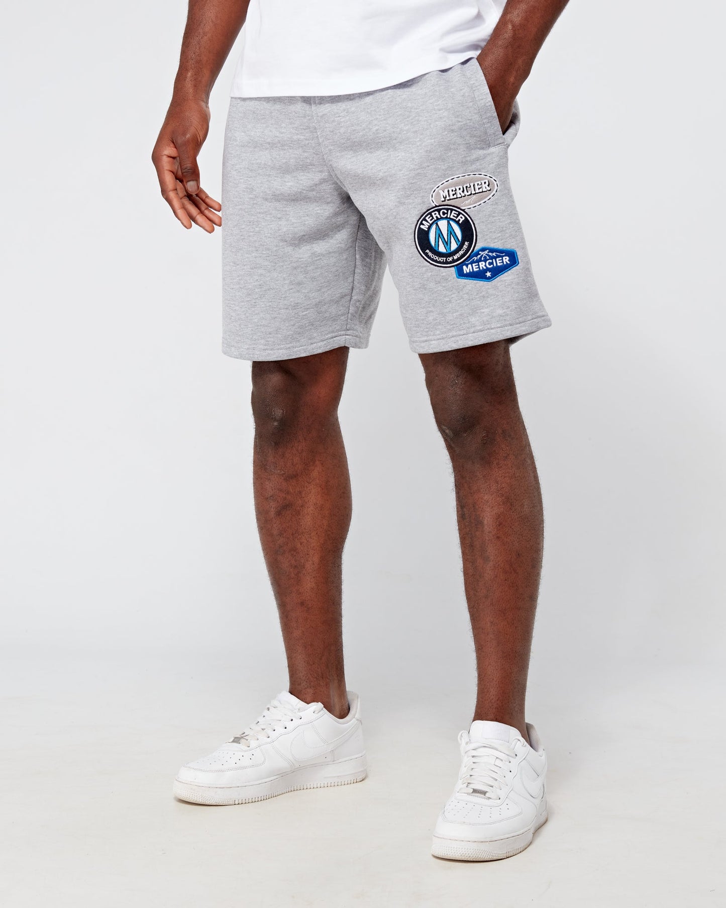 OG Mercier Badge Shorts Grey Marl