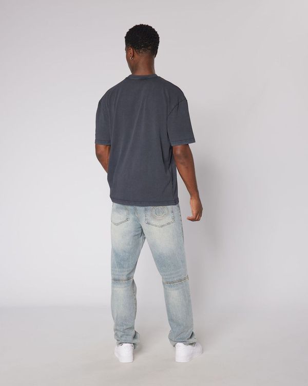 Relaxed Washed Blank Tshirt Black