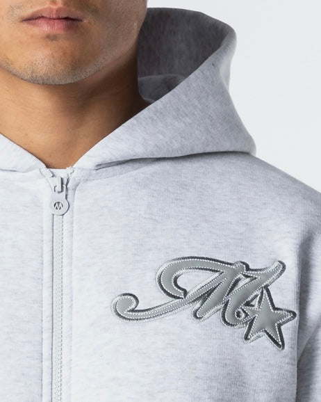 Runway Full Zip Hoodie Grey Marl