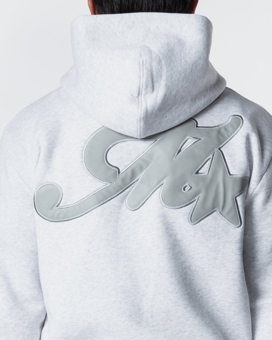 Runway Full Zip Hoodie Grey Marl