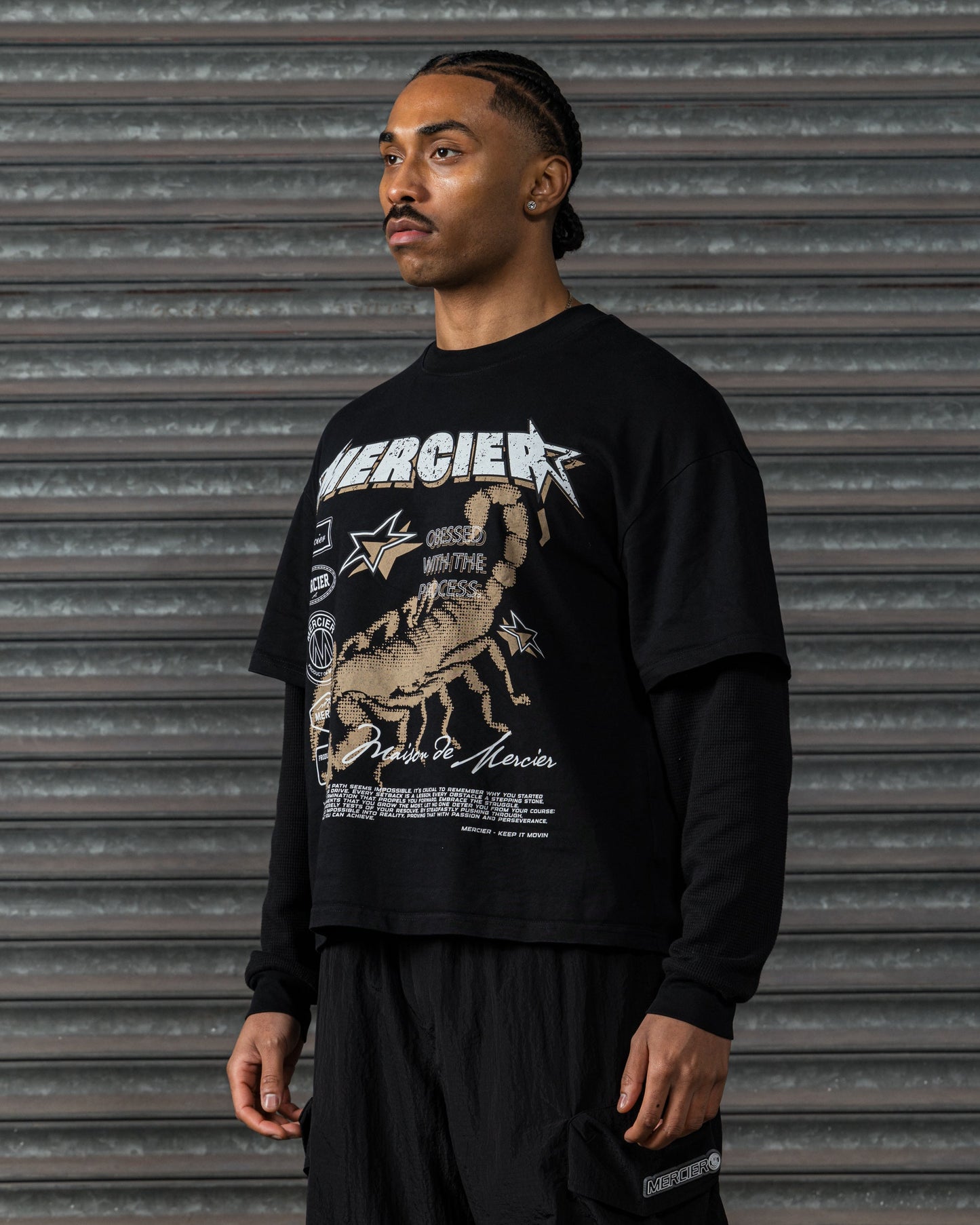 Stinger Double Layer T-shirt Black