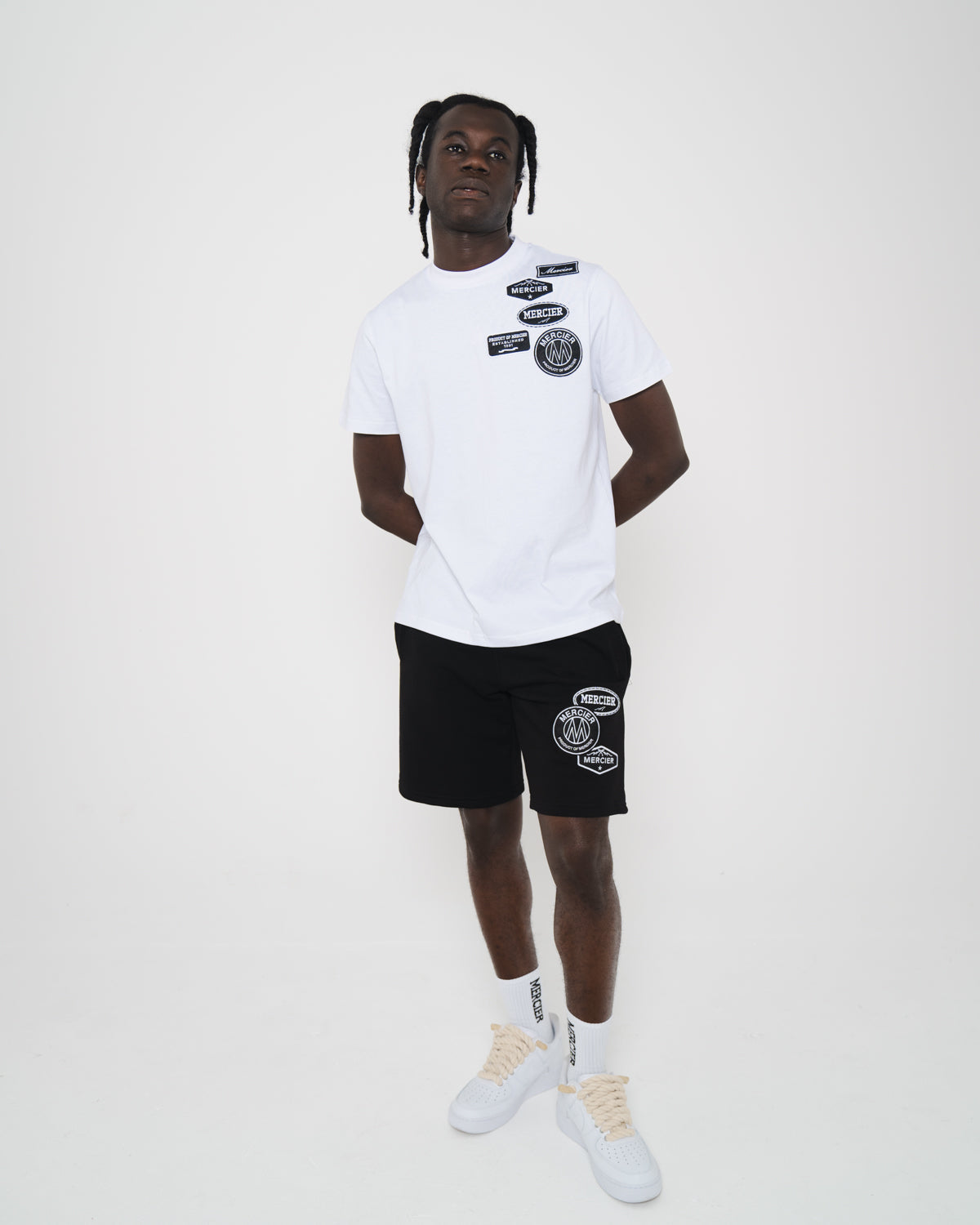 Mono Badge Shorts Black