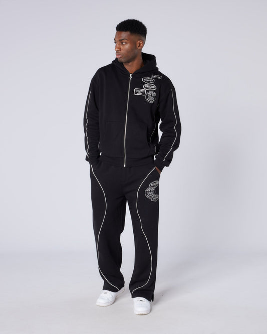 Mercier Black New Wave Badge Hoodie