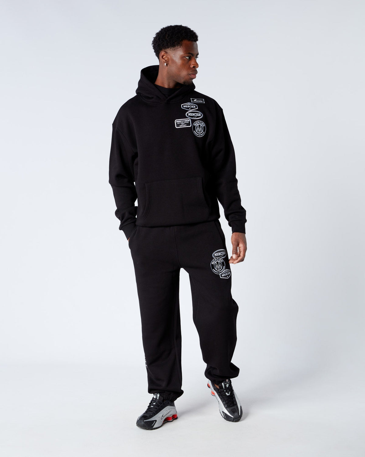 Mercier Black Relaxed OG Mono Hoodie