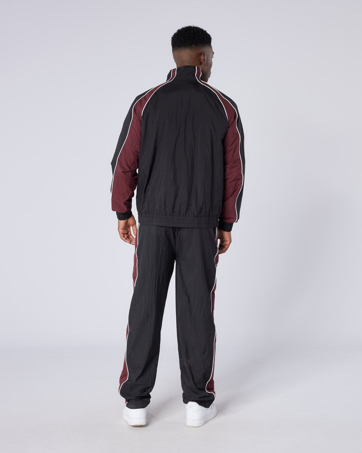 Mercier Black and Burgundy Homerun Track Top