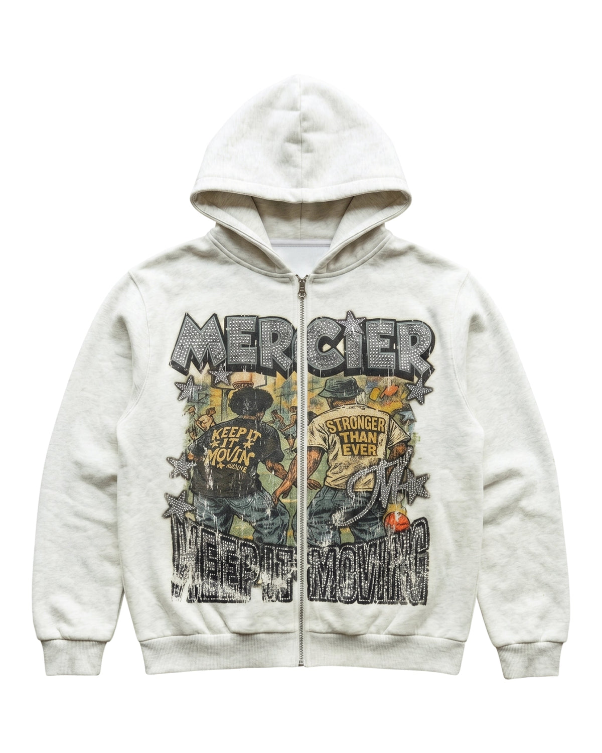 Mercier Diamante Ballers grey marl hoodie