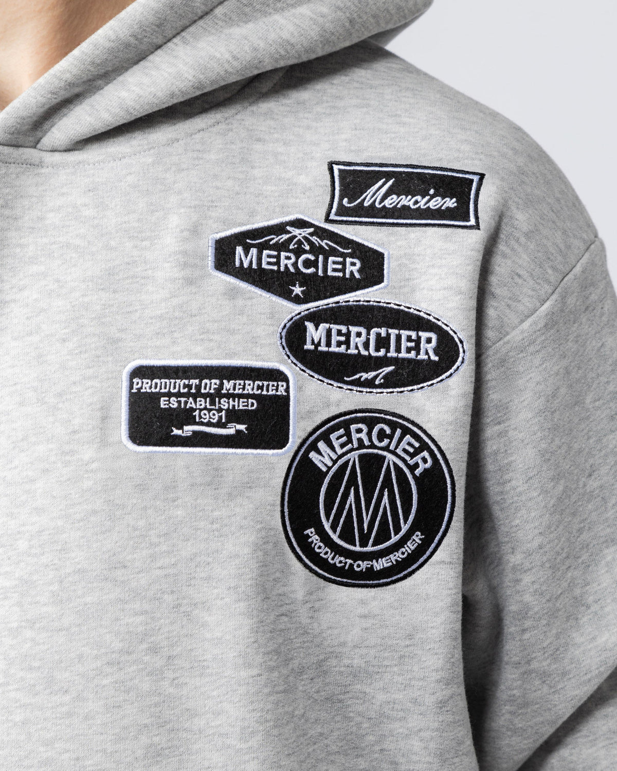 Mercier Grey Marl OG Mono Hoodie