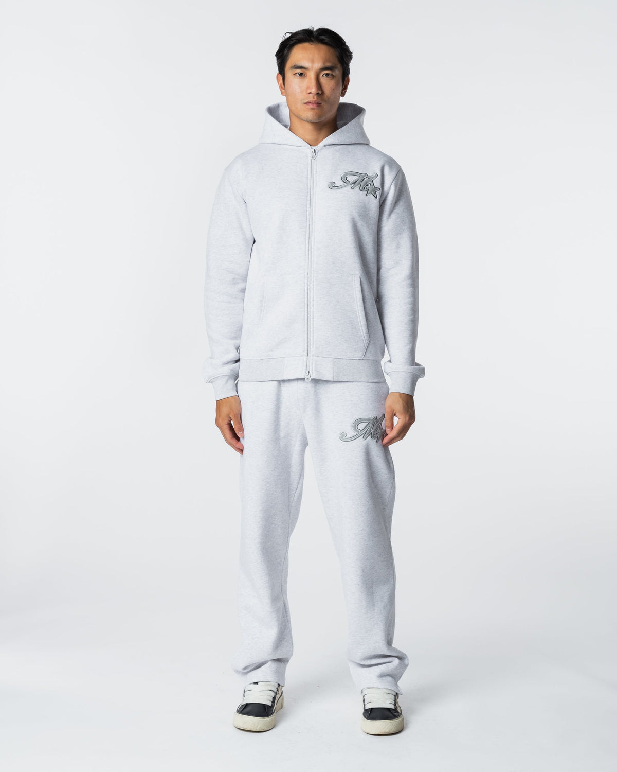 Mercier Grey Marl Runway Full Zip Hood