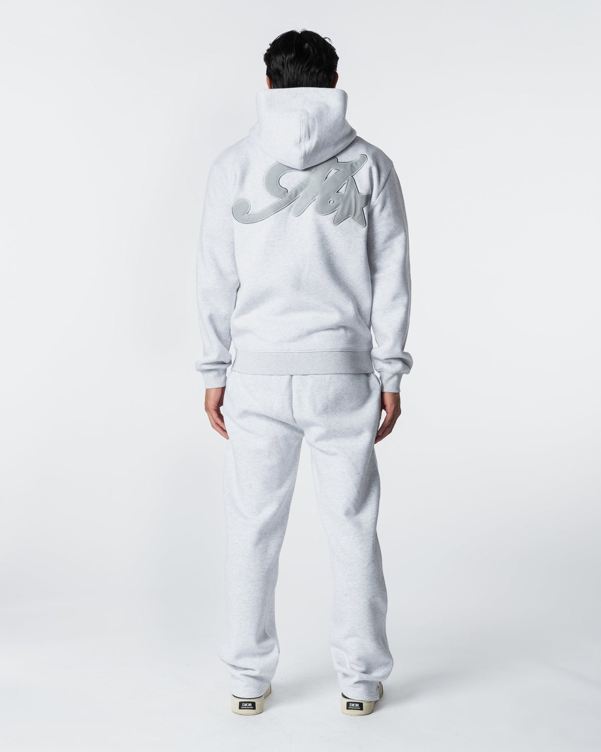 Mercier Grey Marl Runway Open Hem Joggers
