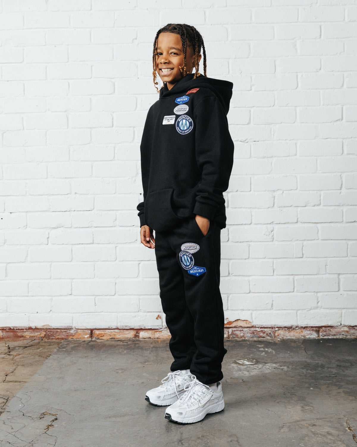 Mercier Junior Black OG Badge Joggers