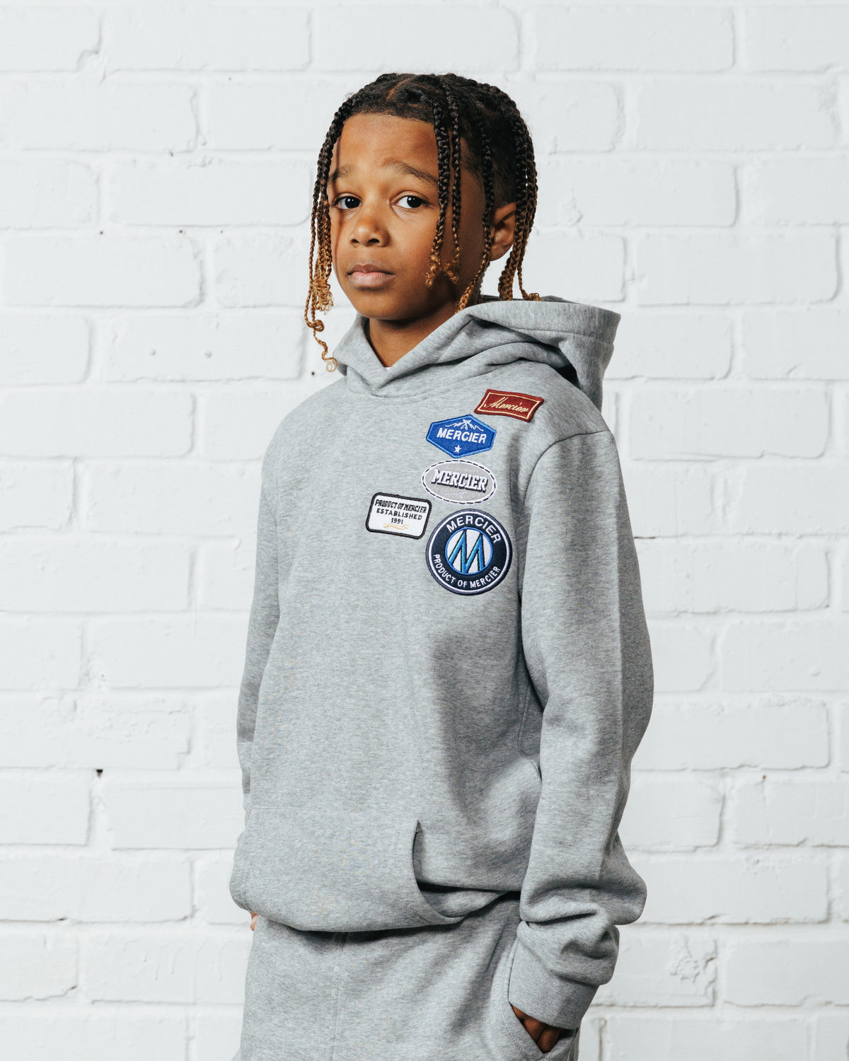Mercier Junior Grey OG Badge Hood