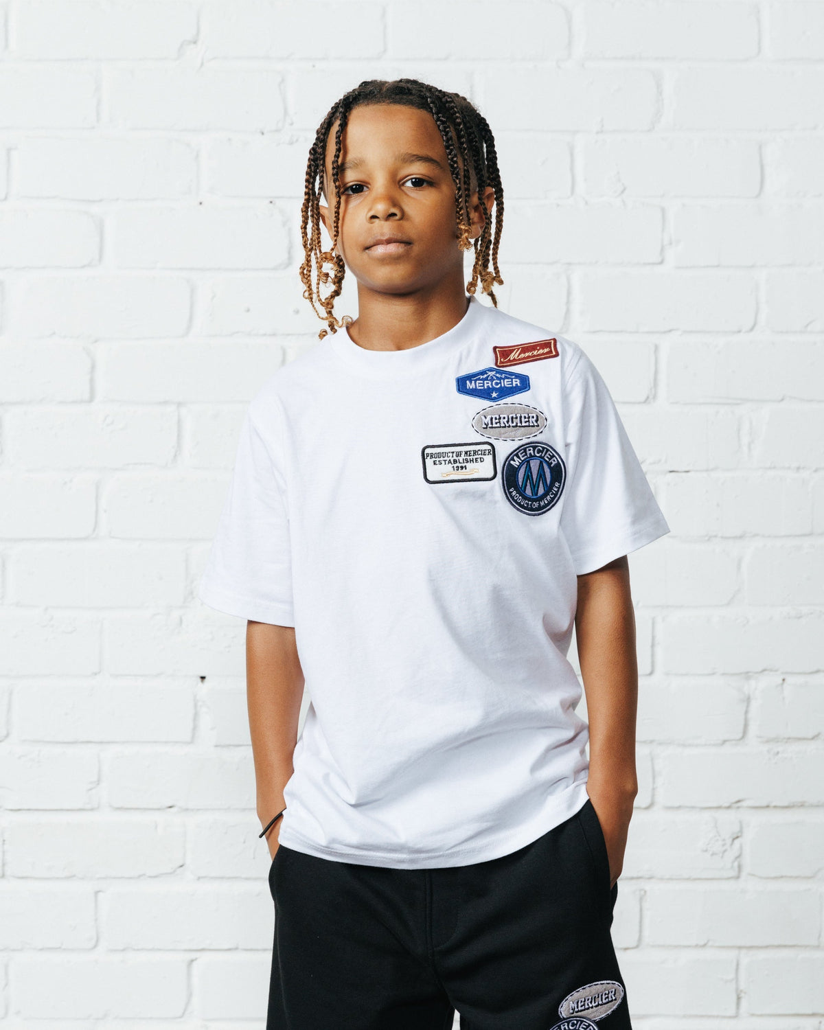 Mercier Junior White OG Badge T-Shirt