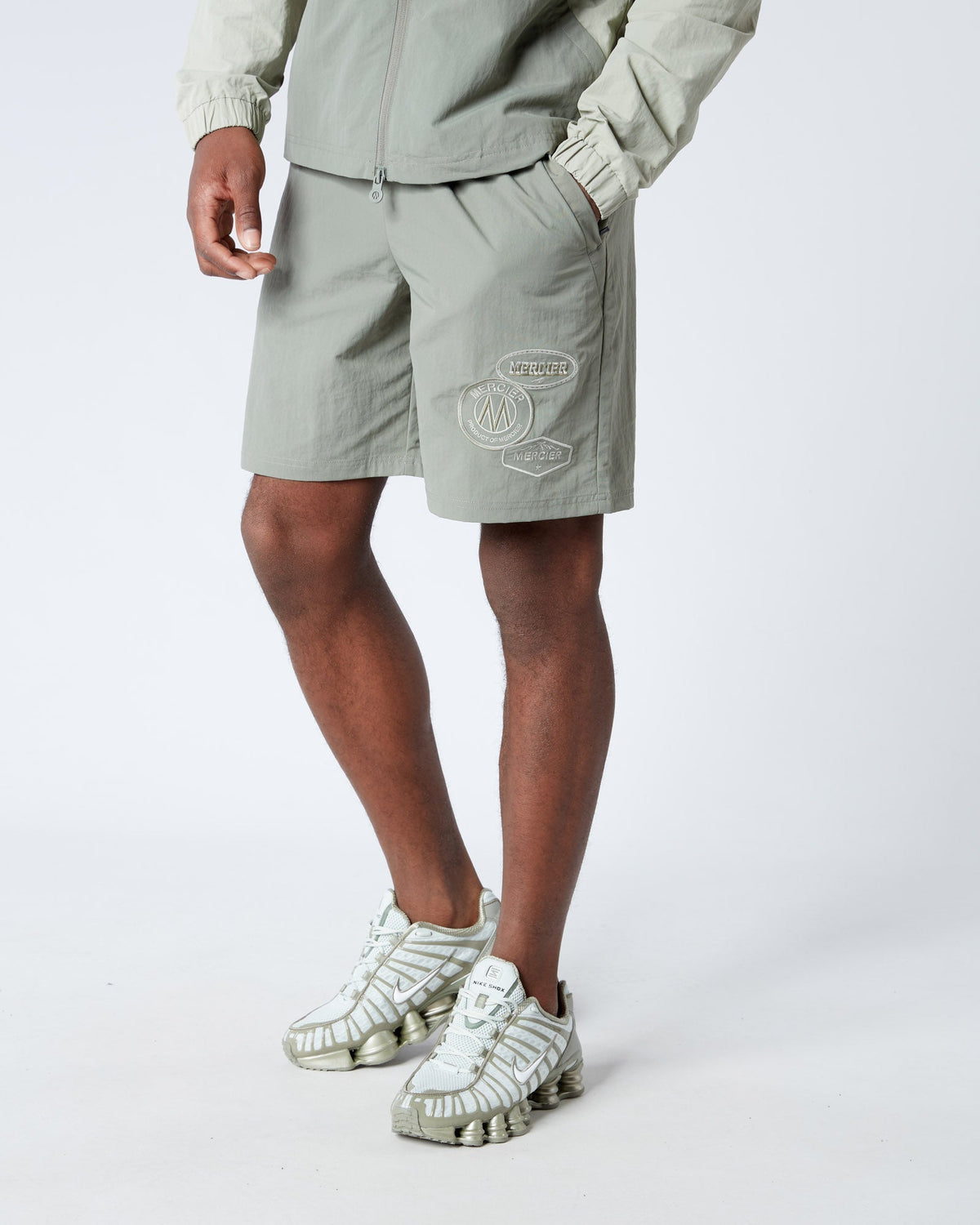 Mercier Sage Angle Badge Shorts