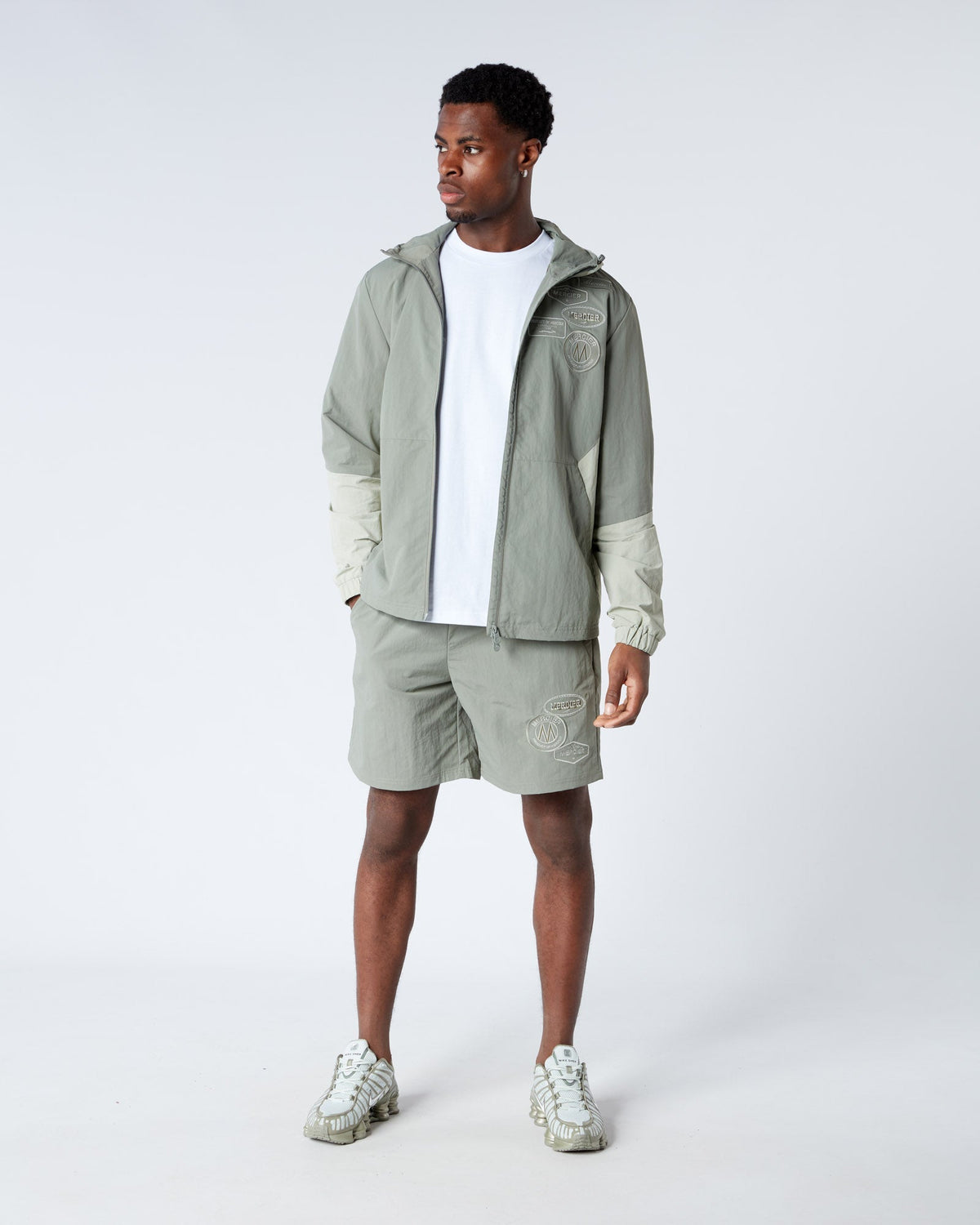 Mercier Sage Angle Badge Shorts
