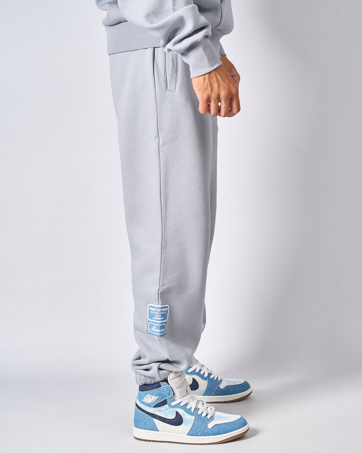 Mercier Smoke Grey Denim OG Badge Joggers