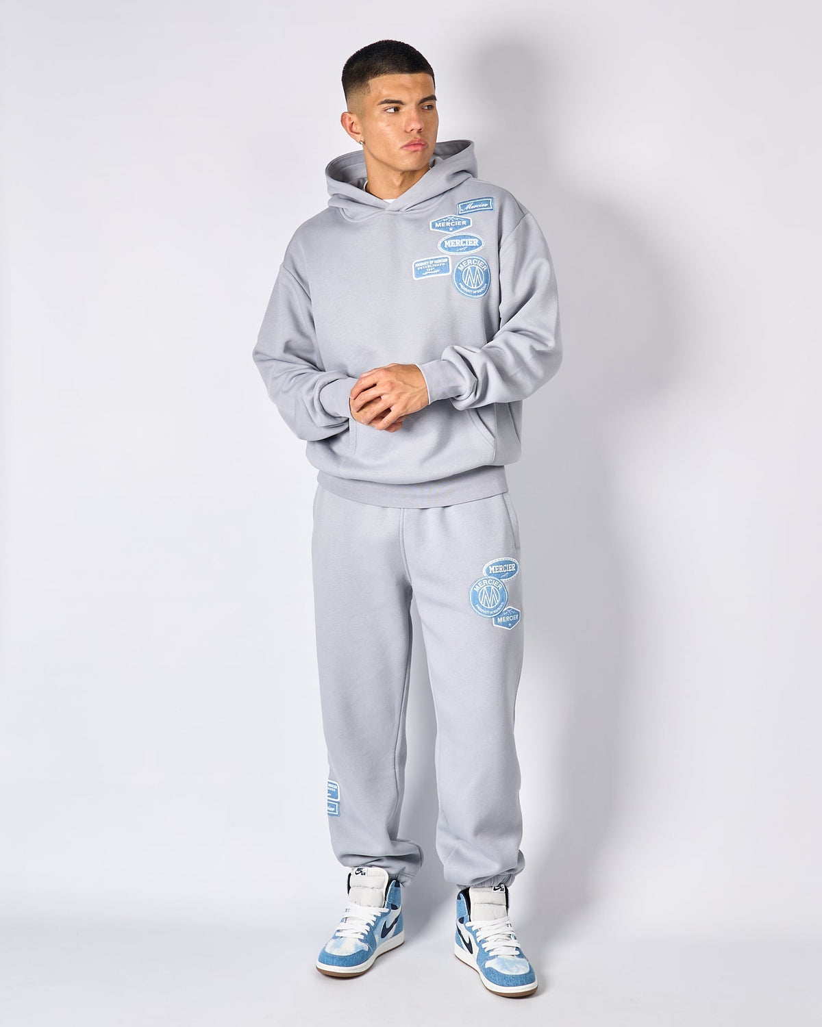 Mercier Smoke Grey Denim OG Badge Joggers